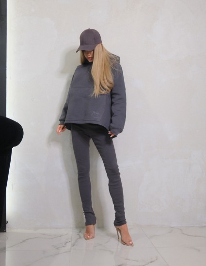 Leginsy z prążkowanej dzianiny super elastyczne GRAFIT MOVE