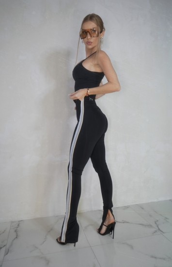 Modelujące super elastyczne leginsy PUSH UP BLACK LINE