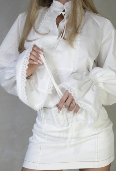 Sahara Signature – Bluzka Boho Lace Ecru z Koronką