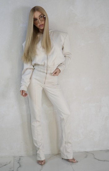 Modelująca bluza damska z kapturem na zamek NUDE SHAPE HOODIE 