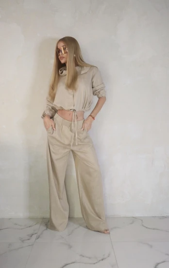 Sahara Signature – Beżowy Komplet  z bluzą oraz spodniami DESERT SOFT BEIGE 