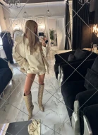 Komplet z szortami w stylu militarnym w kolorze beżowym BEIGE CODE