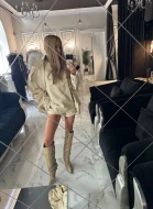 Komplet z szortami w stylu militarnym w kolorze beżowym BEIGE CODE