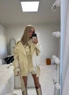 Komplet z szortami w stylu militarnym w kolorze beżowym BEIGE CODE