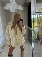 Komplet z szortami w stylu militarnym w kolorze beżowym BEIGE CODE