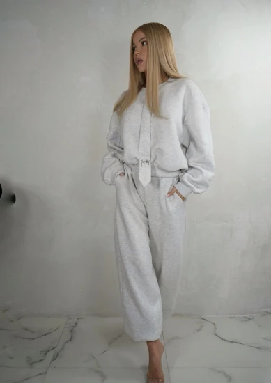 Bluza dresowa z krawatem w kolorze szarym LOGO TIE GREY