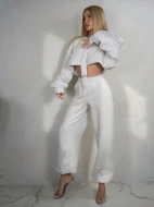 Bluza dresowa z krawatem w kolorze szarym LOGO TIE GREY