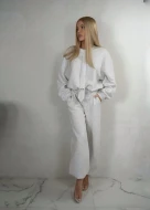 Bluza dresowa z krawatem w kolorze szarym LOGO TIE GREY