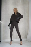 Sportowa bluza z kapturem w kolorze brązowym SPORT MOVE BROWN