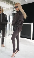 Sportowa bluza z kapturem w kolorze brązowym SPORT MOVE BROWN