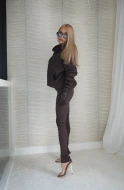 Sportowa bluza z kapturem w kolorze brązowym SPORT MOVE BROWN