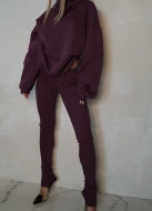 Super elastyczne modelujące leginsy w kolorze bordo DEEP BERRY