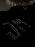 JM CRYSTAL ICON LOGO Bluza zdobiona ręcznie w kolorze czarnym