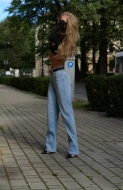 Klasyczne jasno niebieskie jeansy z prostą nogawką CLASSIC BLUE JEANS
