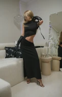 Elegancka czarna sukienka na święta - BLACK HOLIDAY DRESS