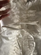 Koronkowy komplet boho wykończony koronką w kolorze ecru LACE BOHO SUMMER SET