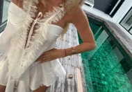 Koronkowy komplet boho wykończony koronką w kolorze ecru LACE BOHO SUMMER SET