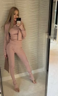 Cieplutka, super elastyczna bluza w kolorze puder róż – ROSE GLOW FIT