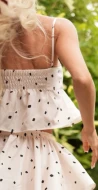 Letni komplet z szortami i regulowaną bluzeczką VANILLA DOTS SET