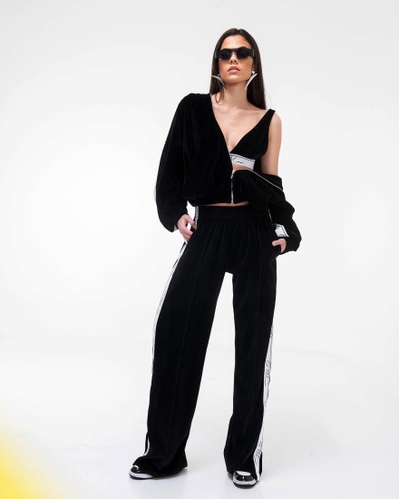 Sportowa BLUZA  z kapturem na zamek z aksamitu JM Sport Cargo